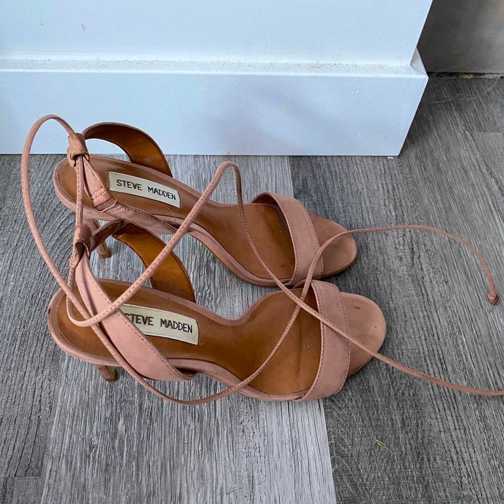 Worn once at a wedding , steve madden blush heels